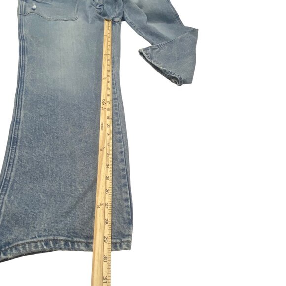 KanCan Estilo Jeans Womens Size 18 Light Wash Distressed Denim Straight Leg - Picture 12 of 14